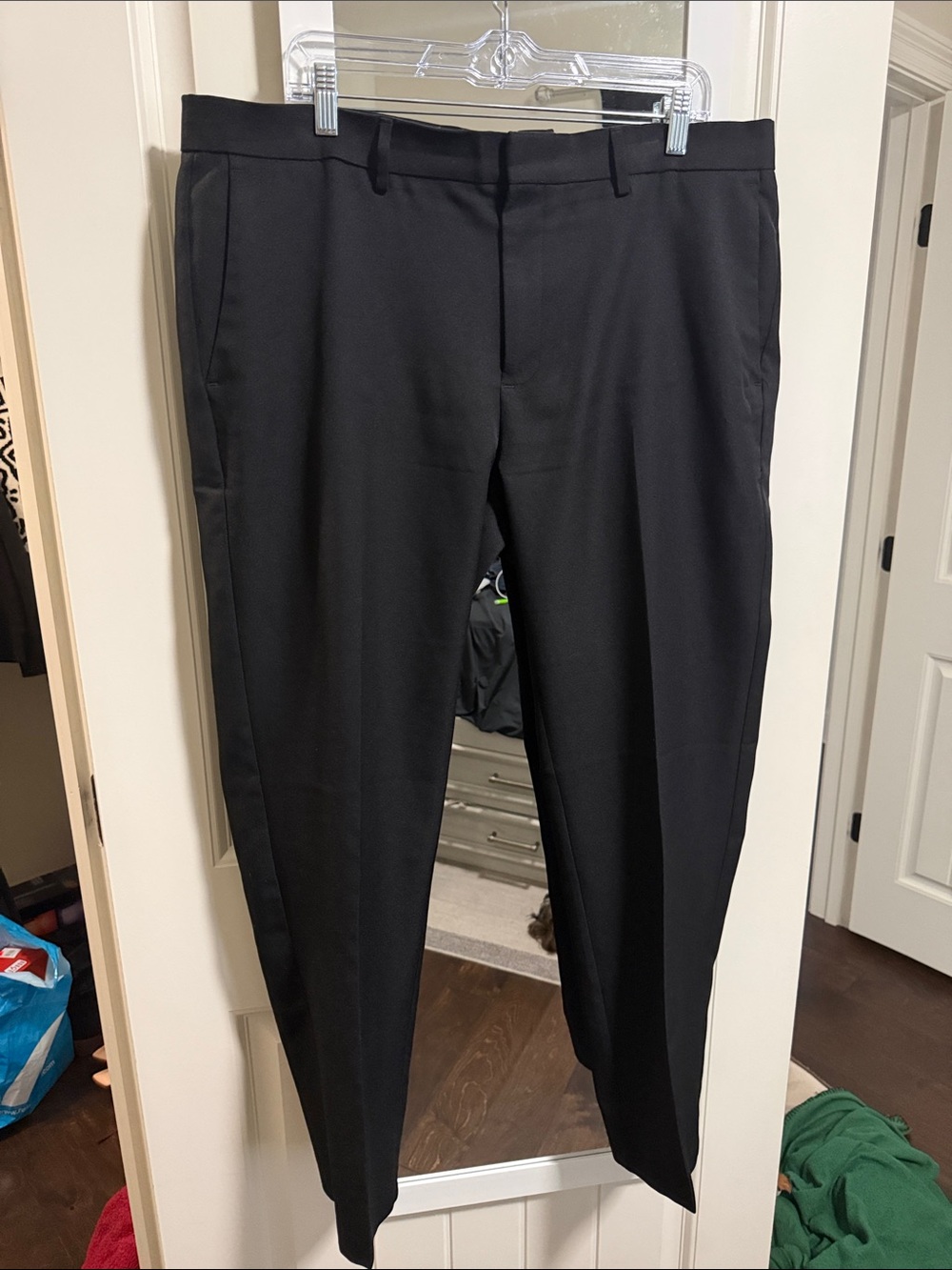 Haggar Slim-Straight Black Dress Pants 38/30